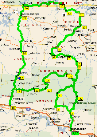 Arkansas Pig Trail Map The Motorcycle Tourer's Forum