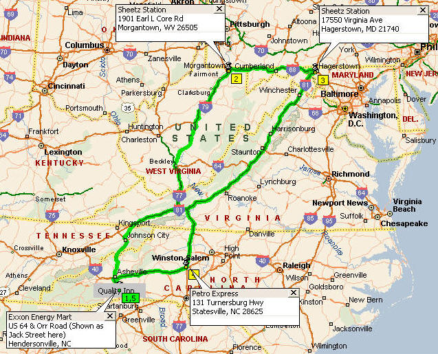 Click here for Asheville Route Map