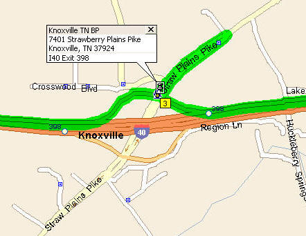 Map of Mandatory Knoxville TN Stop