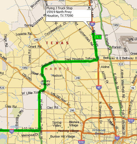 Map of Houston Beltway