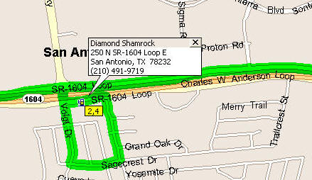 Map of San Antonio Mandatory Stop