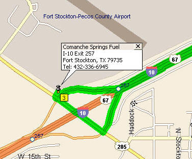Map of FortStockton Mandatory Stop