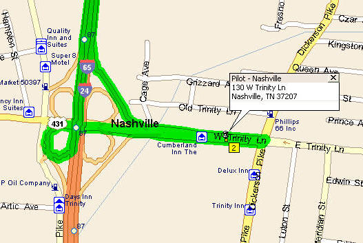 Map of Mandatory Nashville Stop