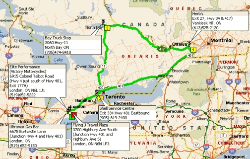 Click here for London Route Map