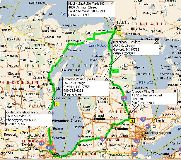Click here for NMichigan Route Map