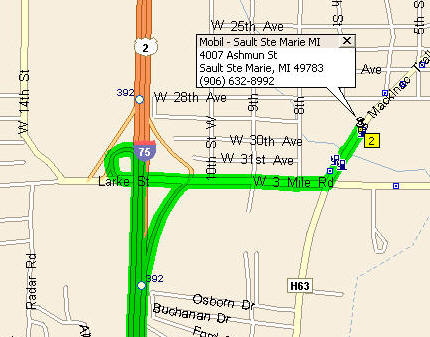 Map of Sault Saint Marie Mandatory Stop