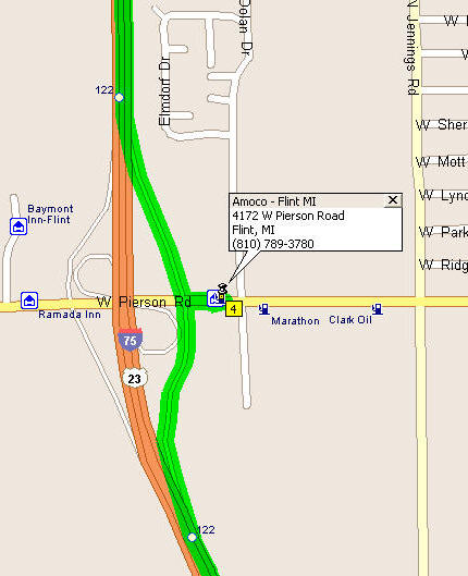 Map of Flint Mandatory Stop