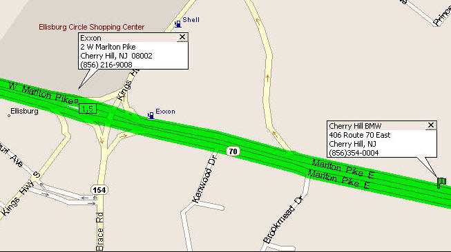 Map of Philadelphia / Cherry Hill, NJ Start/Finish
