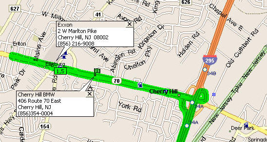 Map of Philadelphia / Cherry Hill, NJ Start/Finish