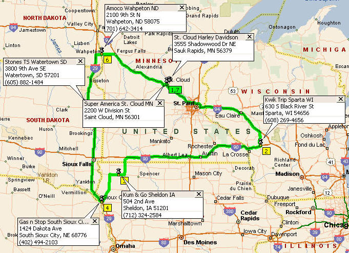 Click here for Saint Cloud Route Map