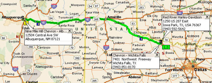 Click here for Wichita Falls Route Map
