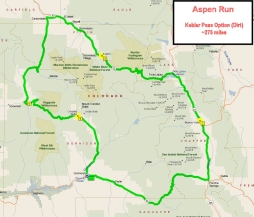 Aspen - Kebler Pass Dirt Road Option 275 miles